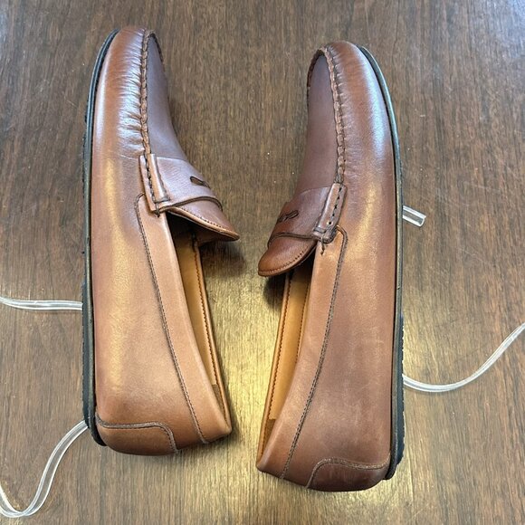 Allen Edmonds Super Sport Brown Leather Penny Loafers Men\'s 10.5 D main image 9